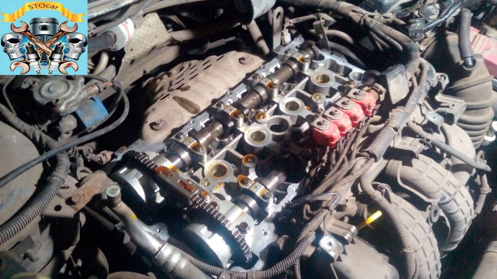 Замена прокладки клапанной крышки Mitsubishi Lancer 10 2,0