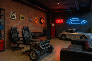 Дизайн офісу у стилі автогараж