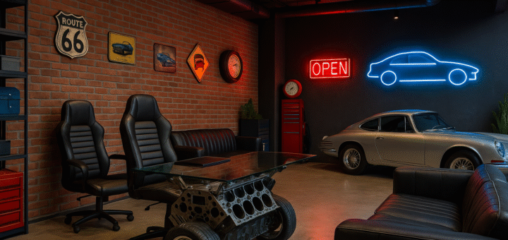Дизайн офісу у стилі автогараж