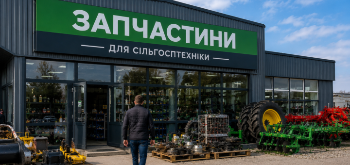 Людина іде до магазину запчастин до сільгосптехніки