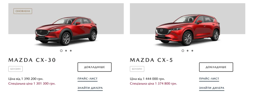 Автомобілі мазда